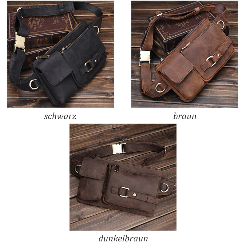 brustbeutel herren leder