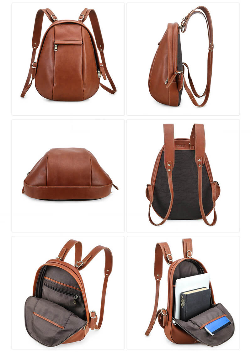 lederrucksack braun damen