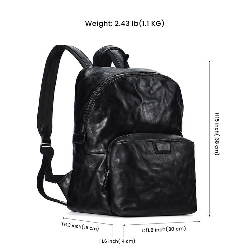 lederrucksack herren schwarz