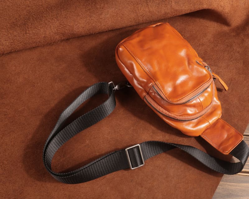 brustbeutel herren leder