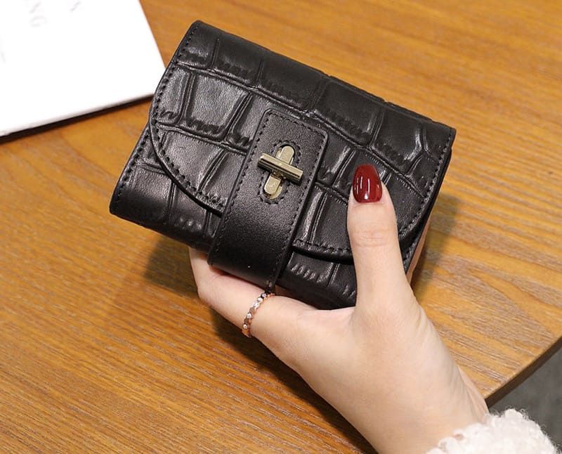 portemonnaie damen leder schwarz