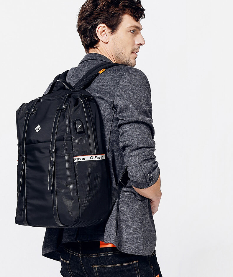 herren rucksack aus oxford mit mehrfunktion