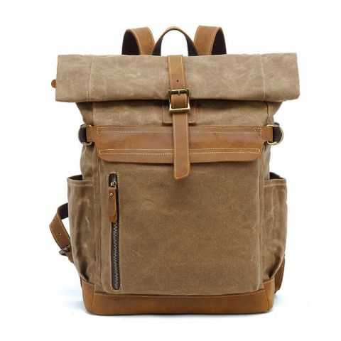 Vintage Herren Rucksack Vintage aus Segeltuch mit Laptopfach