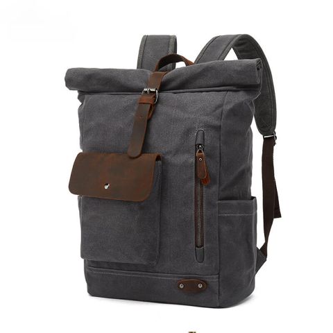  Herren Rucksack aus gewachstem Canvas Tagesrucksack für Männer
