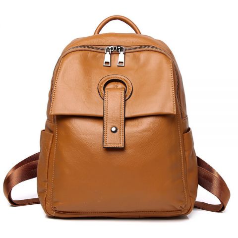 Damen Rucksack modern aus Leder braun Lederrucksack