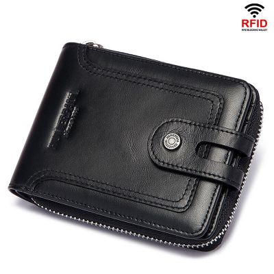 mini Geldbörse Herren Leder Portemonnaie RFID Schutz