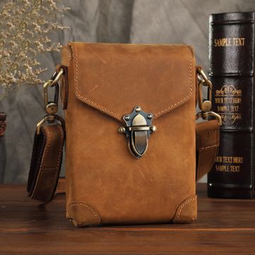 kleine Umhängetasche Herren Leder Gürteltasche