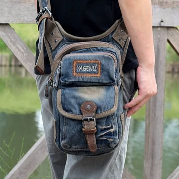 umhängetasche herren denim