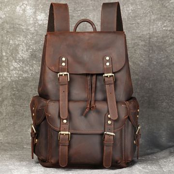 leder rucksack braun vintage
