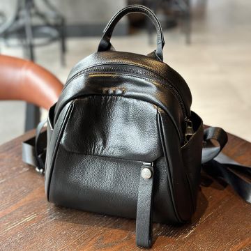 rucksack damen leder schwarz