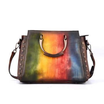 damen handtasche leder bunt