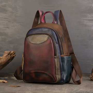 rucksack damen leder bunt