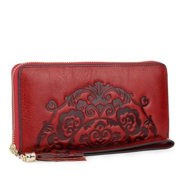portemonnaie damen leder rot