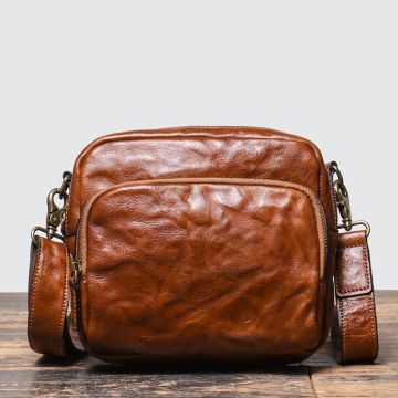 herren umhängetasche klein leder braun