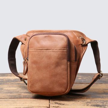 Vintage Hüfttasche Herren Leder Gürteltasche für Handy