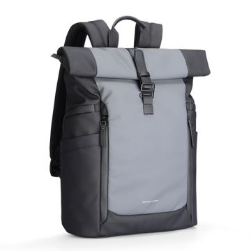 wasserdichter großer Rucksack Herren Rolltop aus Oxford für Uni und Reisen