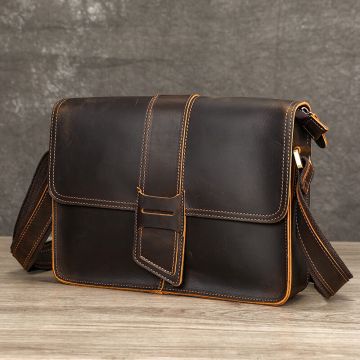 umhängetasche herren leder braun vintage