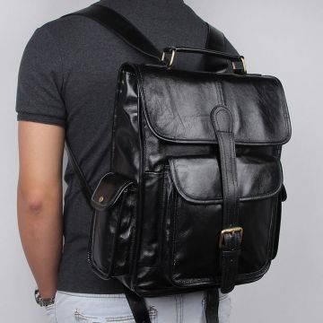 leder rucksack herren schwarz