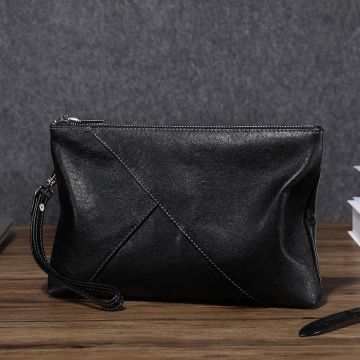 herren clutch leder schwarz