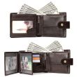 Geldbörse Herren Leder Portemonnaie Querformat RFID Schutz