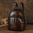 eleganter damen rucksack leder