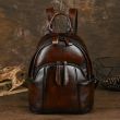 Vintage Rucksack Damen Leder braun für Alltag