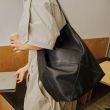 schwarze Schultertasche Damen groß weiches Leder für Alltag