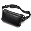 schwarze Hüfttasche Leder Gürteltasche für Herren Schultertasche