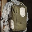 großer Rucksack Handtasche Herren aus Canvas für Reisen und Freizeit mit Patches
