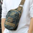 Männer Brusttasche Denim Brustbeutel Herren Umhängetasche