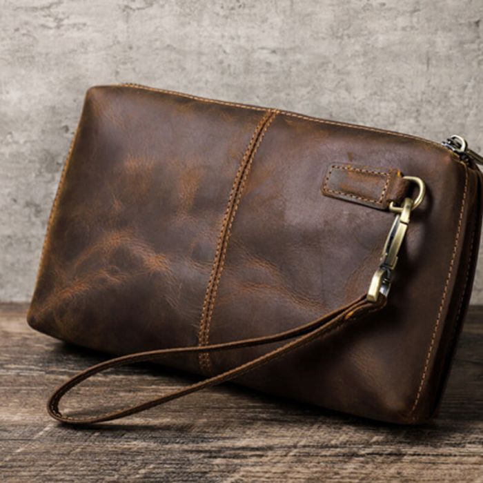 Vintagef Herren Herrenhandtasche Clutch RFID Schutz