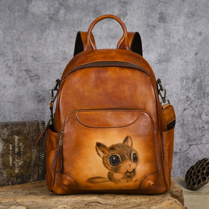 leder rucksack damen vintage