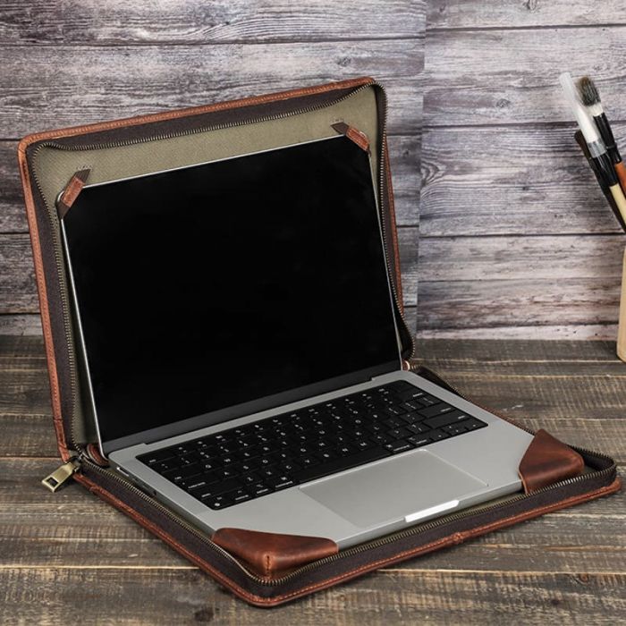 Vintage Laptoptasche Herren Leder für Macbook 13,3 Zoll