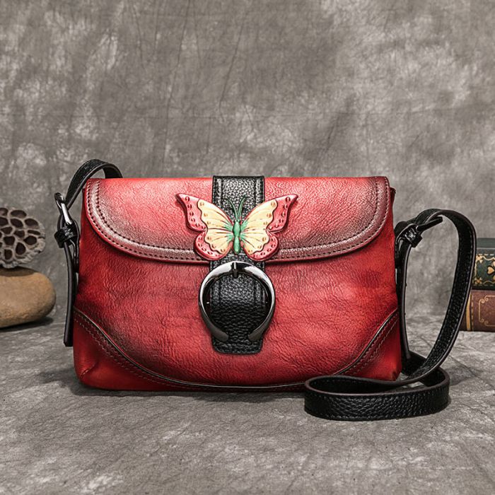 kleine umhängetasche damen rot
