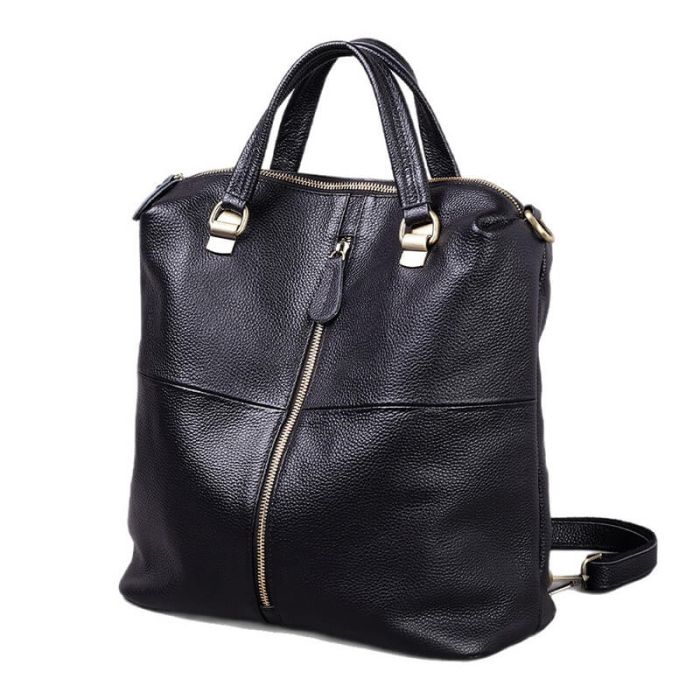 rucksack damen leder schwarz