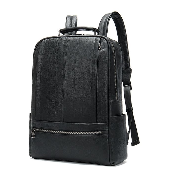 rucksack herren leder schwarz