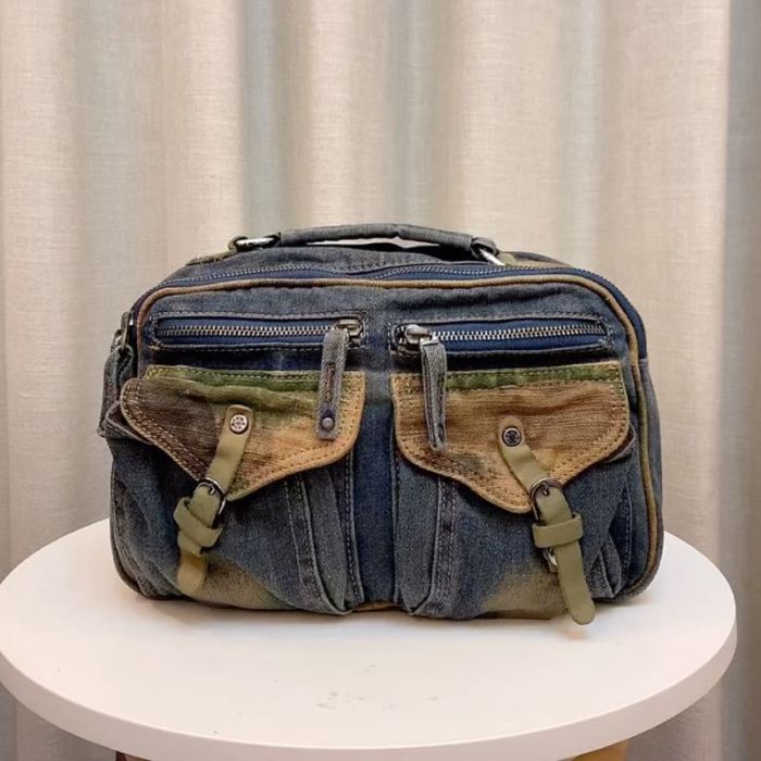 hochwertige Herren Umhängetasche Vintage Denim Tasche