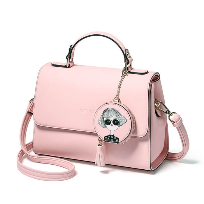 moderne Umhängetasche Damen Leder 4 Farben