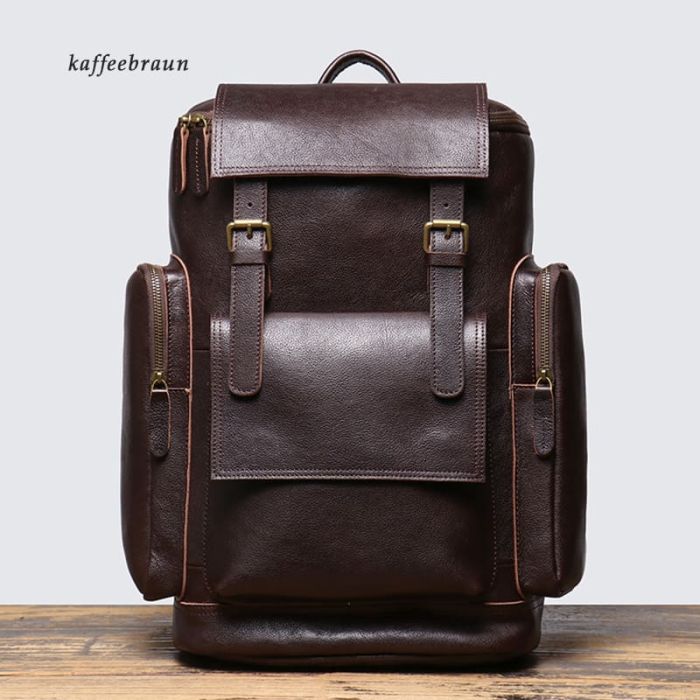 Leder Rucksack Herren groß Vintage Reisenrucksack Outdoor