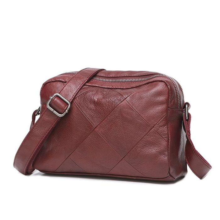 kleine Umhängetasche Damen Leder schlicht für Alltag