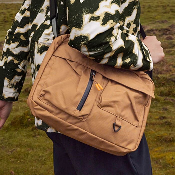 Vintage Herren Umhängetasche Schultertasche Canvas Segeltuchtasche mit Laptopfach für Freizeit