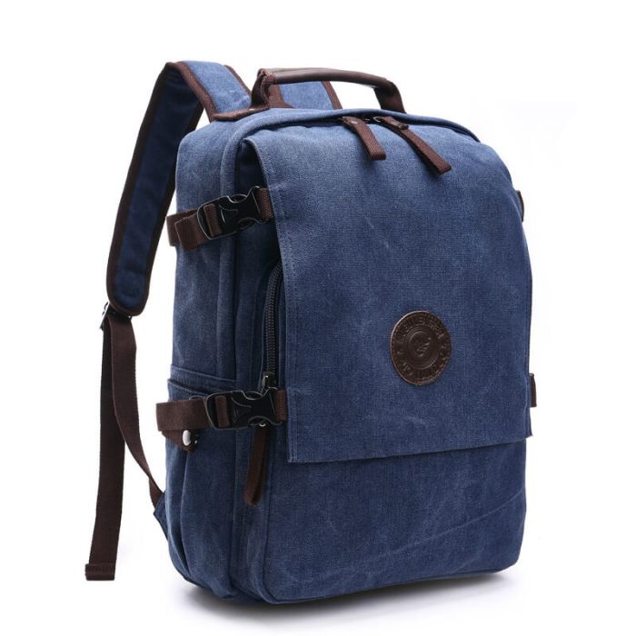 Canvas Rucksack Herren mit Laptopfach für Arbeit und Uni