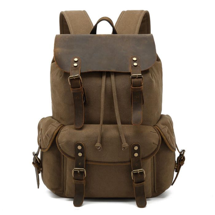 rucksack herren canvas leder