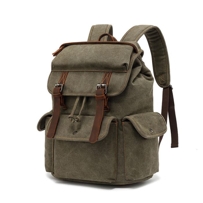 Rucksack Herren Canvas Backpack für Reisen und Schule