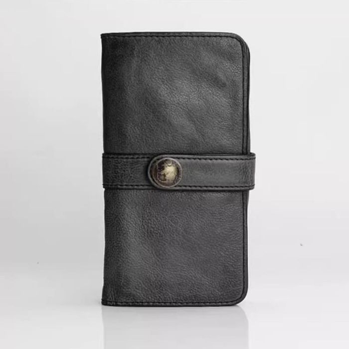 Brieftasche Herren Leder Portemonnaie mit Münzfach und Reißverschluss
