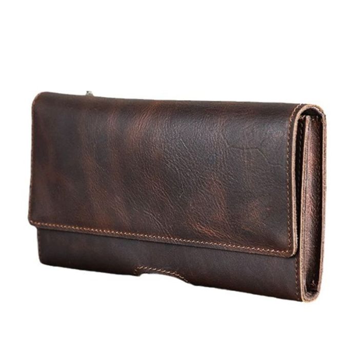 Vintage Herren Gürteltasche Leder Hüfttasche für Handy