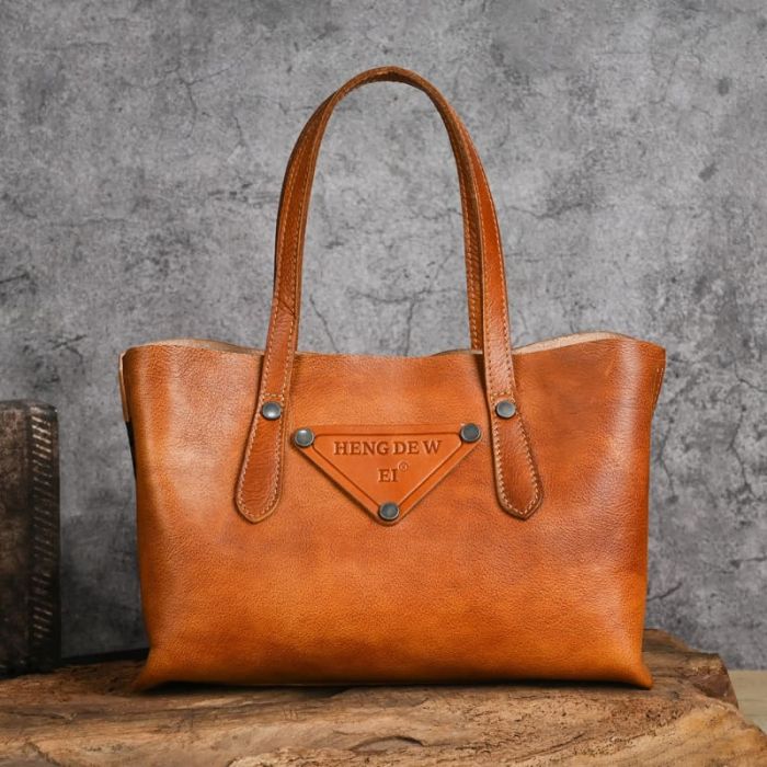 Vintage Damen Handtasche Leder Umhängetasche für Alltag