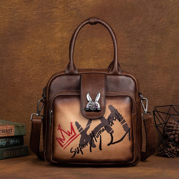 rucksack damen leder braun