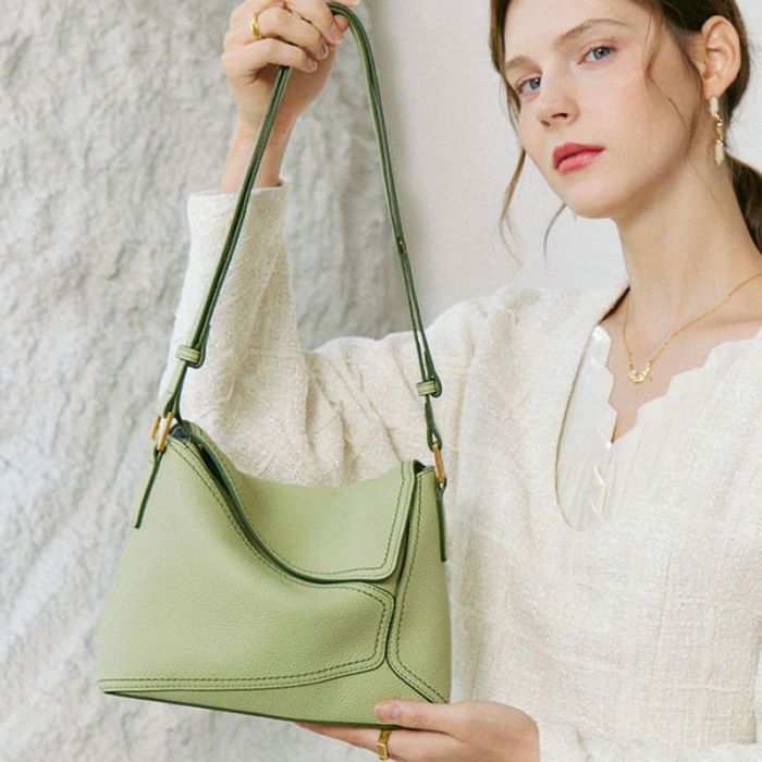 Damen Leder Schultertasche Damentasche in 3 Farben