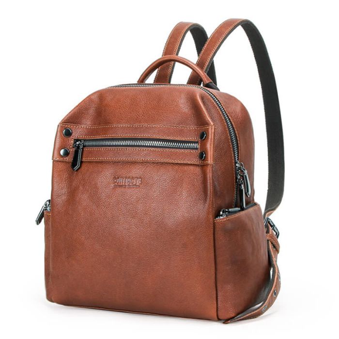 rucksack damen braun leder